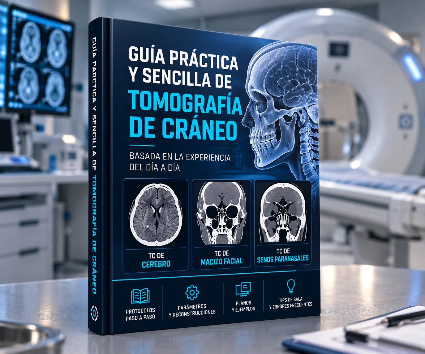 Guía Práctica y Sencilla de Tomografía de Cráneo: TC de cerebro, TC de macizo facial y TC de senos paranasales
